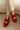 Beyond Kadın Kırmızı Kalın Bantlı Mary Jane Tüylü Günlük Babet BYNDMJ002